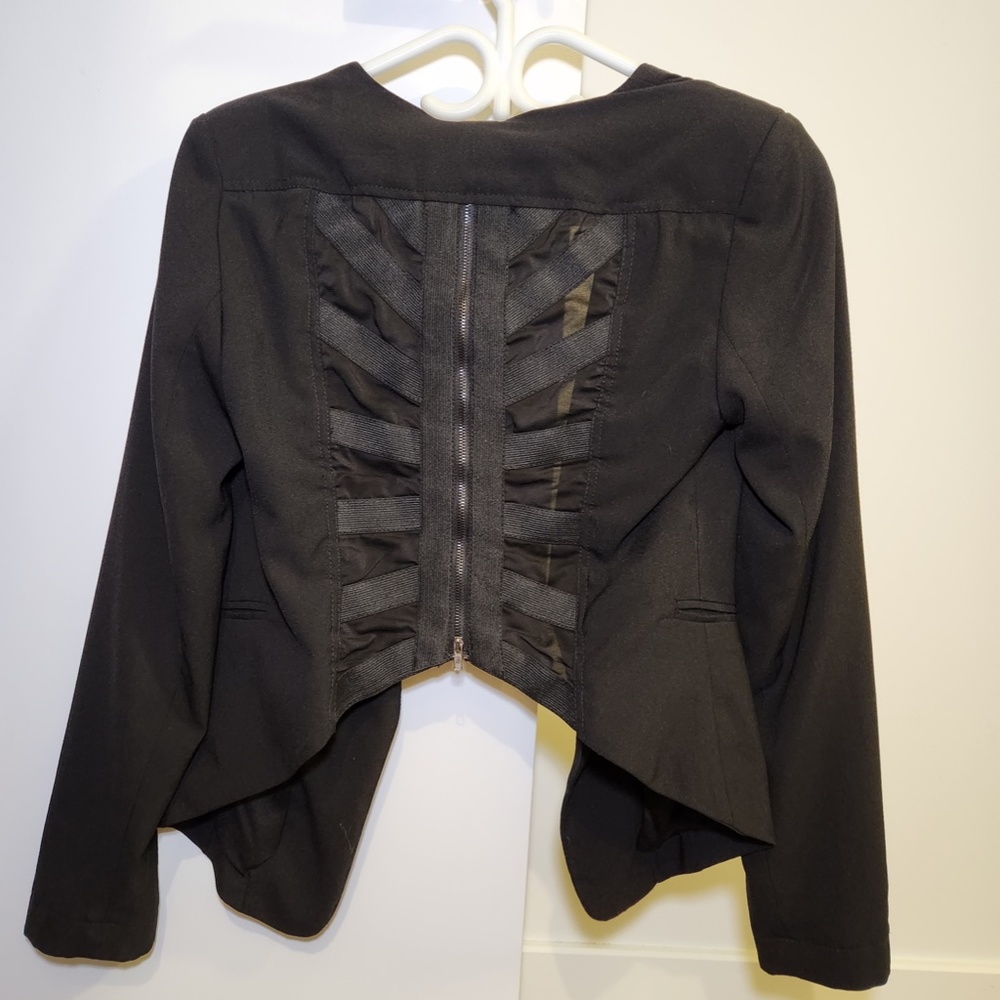 Black blazer with sheer skeleton like back